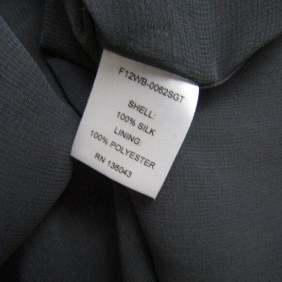 S.I.L.K. Women's Top Medium Gray Oversized Business Casual Silk Office - Picture 8 of 8